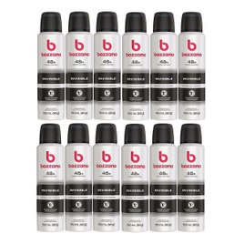 Kit 12 Unidades Desodorante Bozzano Invisible Aerosol Antitranspirante 48h - 150ml na Casas Bahia