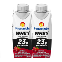 Kit 2 Bebida Láctea Piracanjuba Whey Zero Lactose Frutas Vermelhas 250ml na Drogaria Araujo