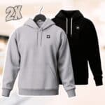 Kit 2 Blusa de Moletom Canguru com Capuz Confortável Estilo Casual Siri – Preto+Cinza na Netshoes