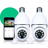 Kit 2 Câmera Segurança IP Lâmpada WiFi Inteligente Vigilancia Full HD 1080p Visão Noturna na Amazon