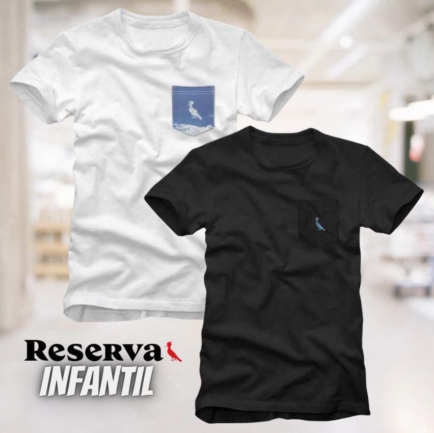 Kit 2 Camisetas Bolso Pica Pau Xadrez E Nuvem Reserva Mini na Magazine Luiza