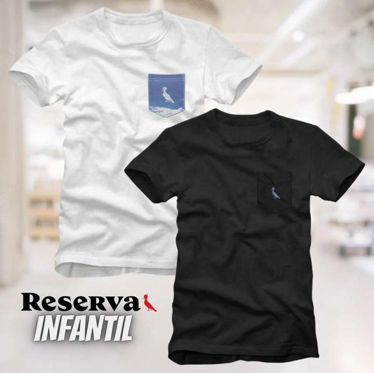 Kit 2 Camisetas Bolso Pica Pau Xadrez E Nuvem Reserva Mini na Magazine Luiza