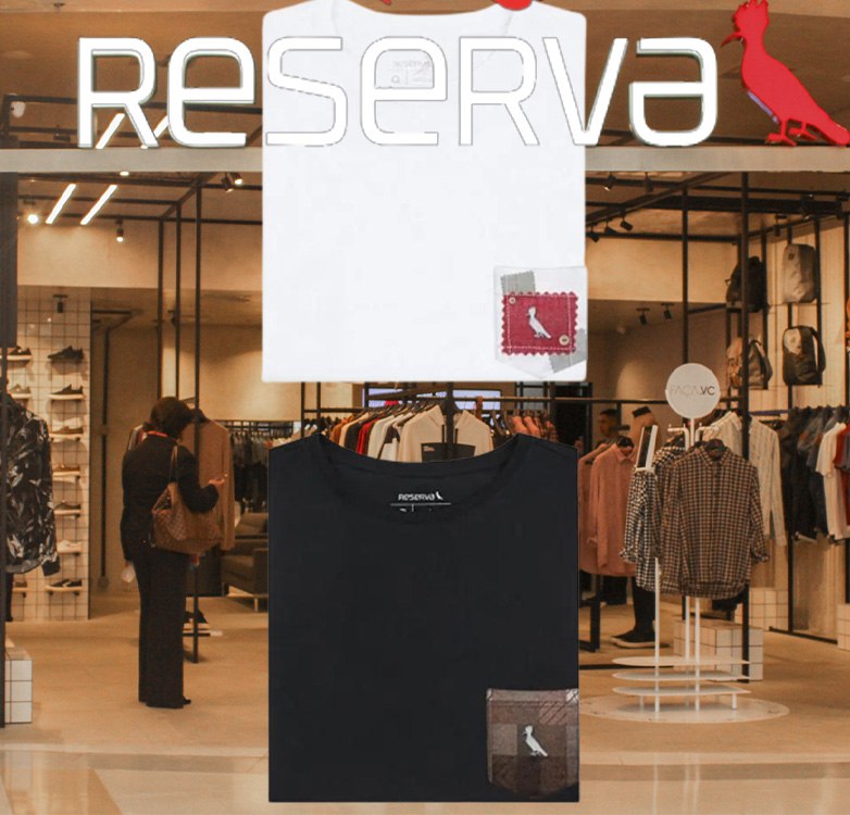 Kit 2 Camisetas Bolso Xadrez Reserva na Netshoes