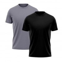 Kit 2 Camisetas Masculina DF Fit Manga Curta Poliéster Básica Lisa Treino Academia Passeio na Amazon