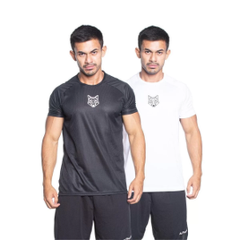 Kit 2 Camisetas Masculina Dry Fit Alpha Co Tamanho - Branco+Preto na Netshoes