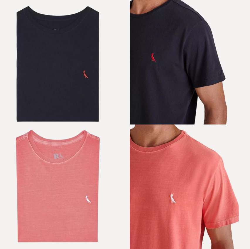 Kit 2 Camisetas Pica Pau Suspiro E Brasa Reserva Vermelho/Preto na Dafiti