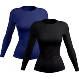 Kit 2 Camisetas Proteção Solar UV Camisa Térmica Manga Longa - Feminina na Decathlon