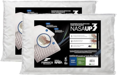 Kit 2 peças Travesseiro Nasa Up 3, para fronhas 50×70 cm, Fibrasca na Amazon