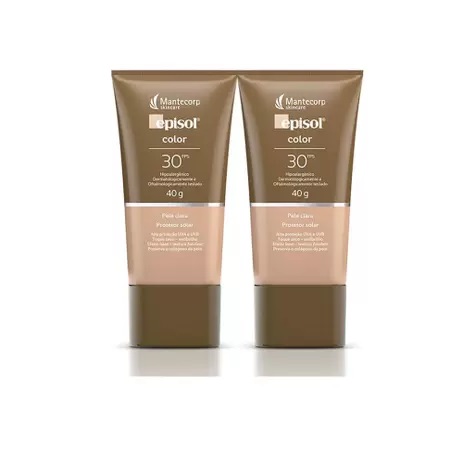 Kit 2 Protetor solar Episol Color Pele Clara Fps 30 – Mantecorp Skincare na Magazine Luiza