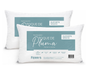 Kit 2 Travesseiros Toque de Pluma 50x70cm, Percal 180 Fios na Amazon