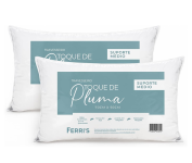 Kit 2 Travesseiros Toque de Pluma 50x70cm, Percal 180 Fios na Amazon