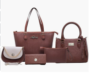 Kit 3 Bolsas Feminina: Grande + Média + Baú na Amazon
