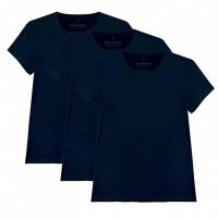Kit 3 Camisetas Babylook Gola C, Basicamente, Feminina na Amazon