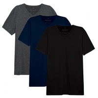 Kit 3 Camisetas Básicas, Basicamente, Masculino na Amazon