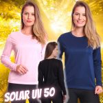 Kit 3 Camisetas Feminina Manga Longa Proteção Solar UV 50 na Amazon