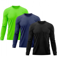 Kit 3 Camisetas Masculina Manga Longa Térmica Proteção Solar UV Dry Fit Segunda Pele X na Amazon