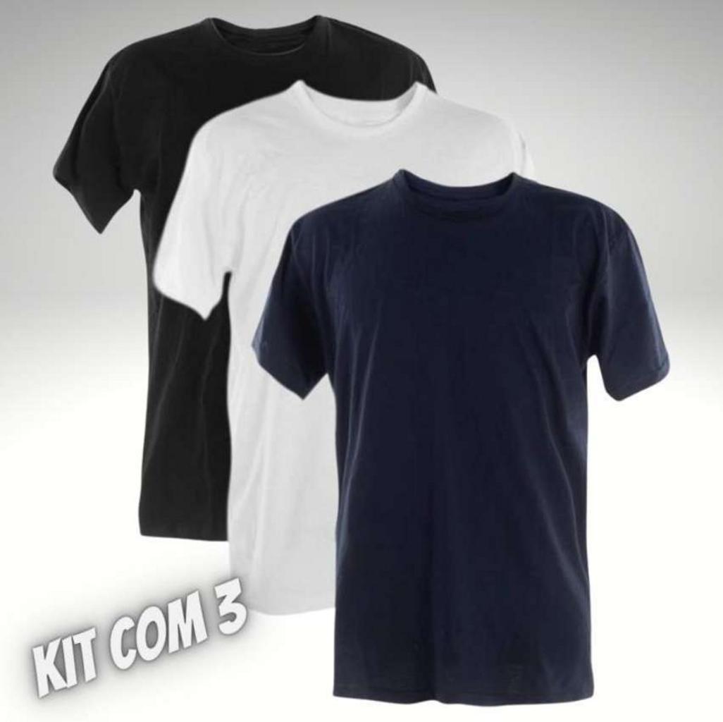 Kit 3 Camisetas Poliester 30.1 na Amazon