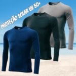 Kit 3 Camisetas Térmicas Proteção Solar Uv 50+ Manga Longa Dry Fit by ZAROC na Amazon