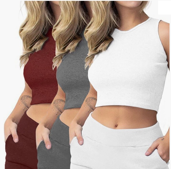 Kit 3 Conjuntos Regata Feminina + Short Feminino Fresquinho Verão na Amazon