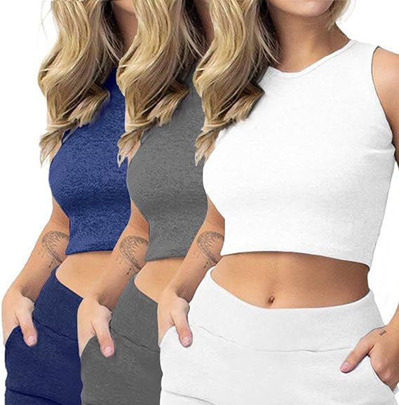 Kit 3 Conjuntos Regata Feminina + Short Feminino Fresquinho Verão na Amazon