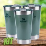 Kit 3 Copos Térmicos de Cerveja (com tampa) Stanley Hammertone Green | 473ml na Stanley