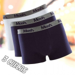 Kit 3 Cuecas Boxer Algodão, Mash, Masculino na Amazon