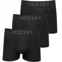 Kit 3 Cuecas Boxer Masculinas Microfibra Huxter Preto na Amazon