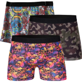 Kit 3 Cuecas Boxer Microfibra Masculino - Duomo na Amazon