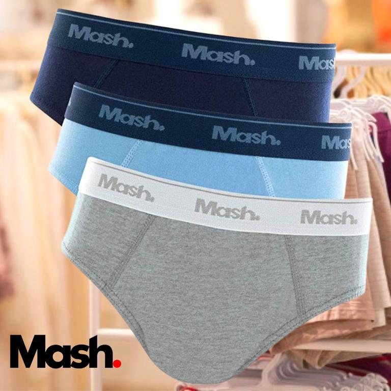 Kit 3 Cuecas Slip Algodão Infantil, Mash, Meninos na Amazon