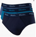 Kit 3 Cuecas Slip Algodão, Mash, Masculino na Amazon