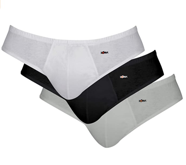Kit 3 Cuecas Slip Algodão, Zorba, Masculino na Amazon
