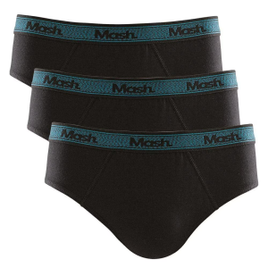Kit 3 Cuecas Slip Mash Algodão com Elástico na Casas Bahia