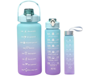 Kit 3 garrafas De Água Motivacional Academia Squeeze – 2L ,900ML , 300ml na Amazon