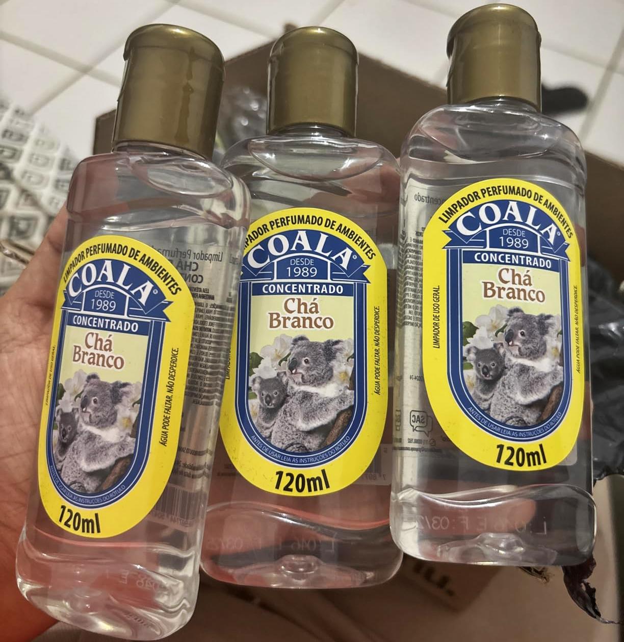 Kit 3 Limpador Perfumado de Ambiente 120ml Coala Cha Branco na Amazon
