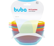 Kit 3 Potes Com Tampa, Colorido – Buba na Amazon