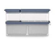 Kit 3 Potes Herméticos e Organizadores de Geladeira Electrolux Empilháveis e Modulares com Escorredor na Amazon