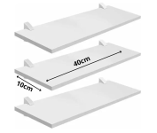 Kit 3 Prateleiras Brancas 1,5x10x40 cm – Com Bucha (Decorare), Compactas e Versáteis na Amazon