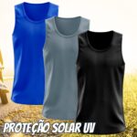 Kit 3 Regatas Dry Fit Lisa Básica Proteção Solar UV Térmica Camiseta Treino Academia Ciclismo 834 na Amazon