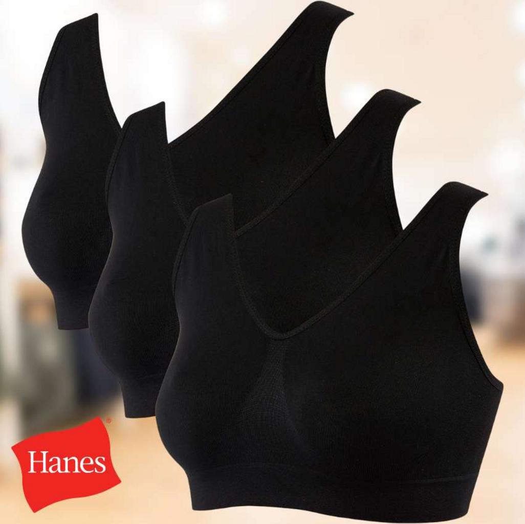 Kit 3 Tops Alças Largas Seamless, Hanes, Feminino na Amazon