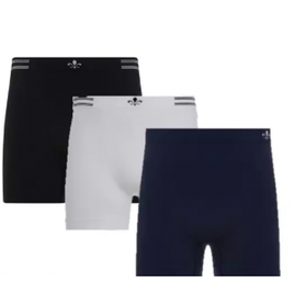 Kit 3 Unidades Cueca Boxer Logo Listrada Dudalina - Masculina na Dudalina