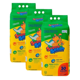 Kit 3 Unidades Tapete Higiênico Cães Super Secão - 30 Unidades (Total 90 unidades) na Casas Bahia
