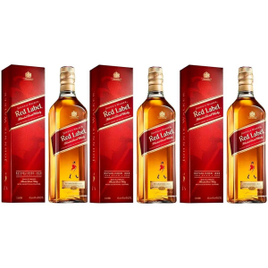Kit 3 Whisky Johnnie Walker Red Label 750ml na Casas Bahia