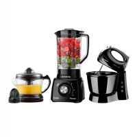 Kit 3x1 Mondial Batedeira Liquidificador Espremedor KT105 - Preto - 220 Volts na Gazin