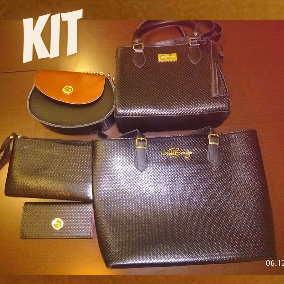 Kit 4 Bolsas Feminina Monograma Willibags Lindas na Amazon