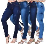 kit 4 Calças Jeans Feminina Skinny Cós Alto que empina Hot Pants Cintura Alta Com Lycra Strech na Magazine Luiza