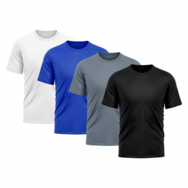 Kit 4 Camisetas Masculina Dry Fit Proteção Solar UV Básica Lisa na Decathlon