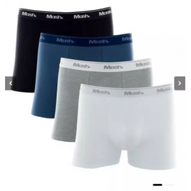 Kit 4 Cuecas Básicas Boxer Cotton Mash na Mash