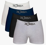 Kit 4 Cuecas Box Boxer Zorba Algodão Sem Costura 781 Sortida na Amazon