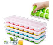 Kit 4 Formas de Gelo Silicone com Tampa Coloridas e Resistentes Premium na Amazon