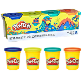 Kit 4 Potes Massa de Modelar Play-Doh Hasbro B5517/E4867 na Casas Bahia